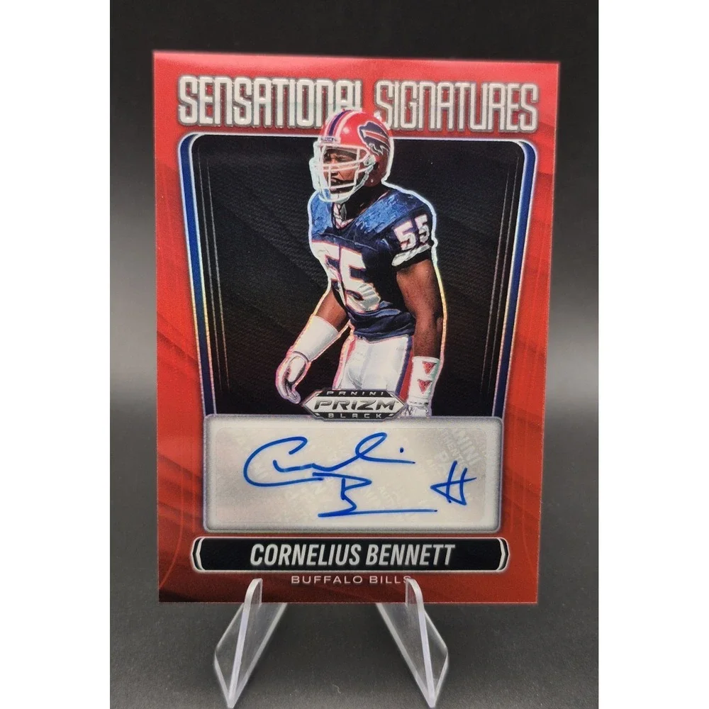 2025 Prizm Black Cornelius Bennett #SS-CBT Sensational Signatures Red /99‎ Bills